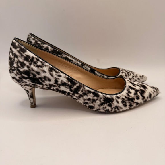 J.Crew Shoes - J.Crew Collection Made in Italy Calf Hair Animal Print Kitten Heel Pumps Size 7